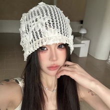 ���廨���ͷñŮ��ļ��¿�����С͸��������ñ��ͷΧ�Ѷ�ñ��