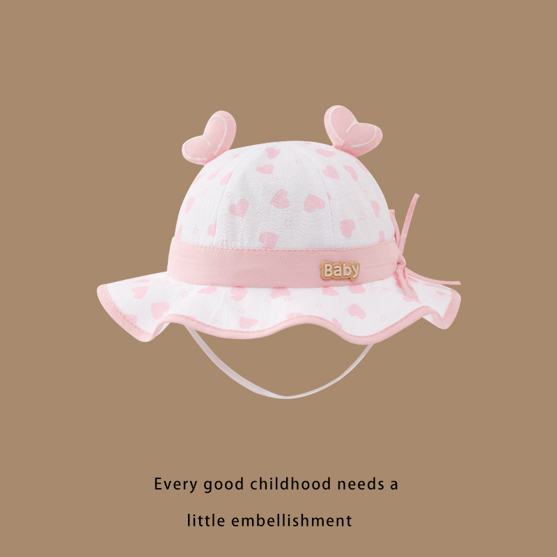 Sombreros para bebés primavera y otoño nuevo bebé mujer arco sombrero pescador princesa coreana ajustable sombrero de neumáticos retro