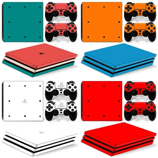 PS4 Pro 游戏机全身保护膜  纯色贴纸 糖果色贴膜 手柄彩膜 彩贴