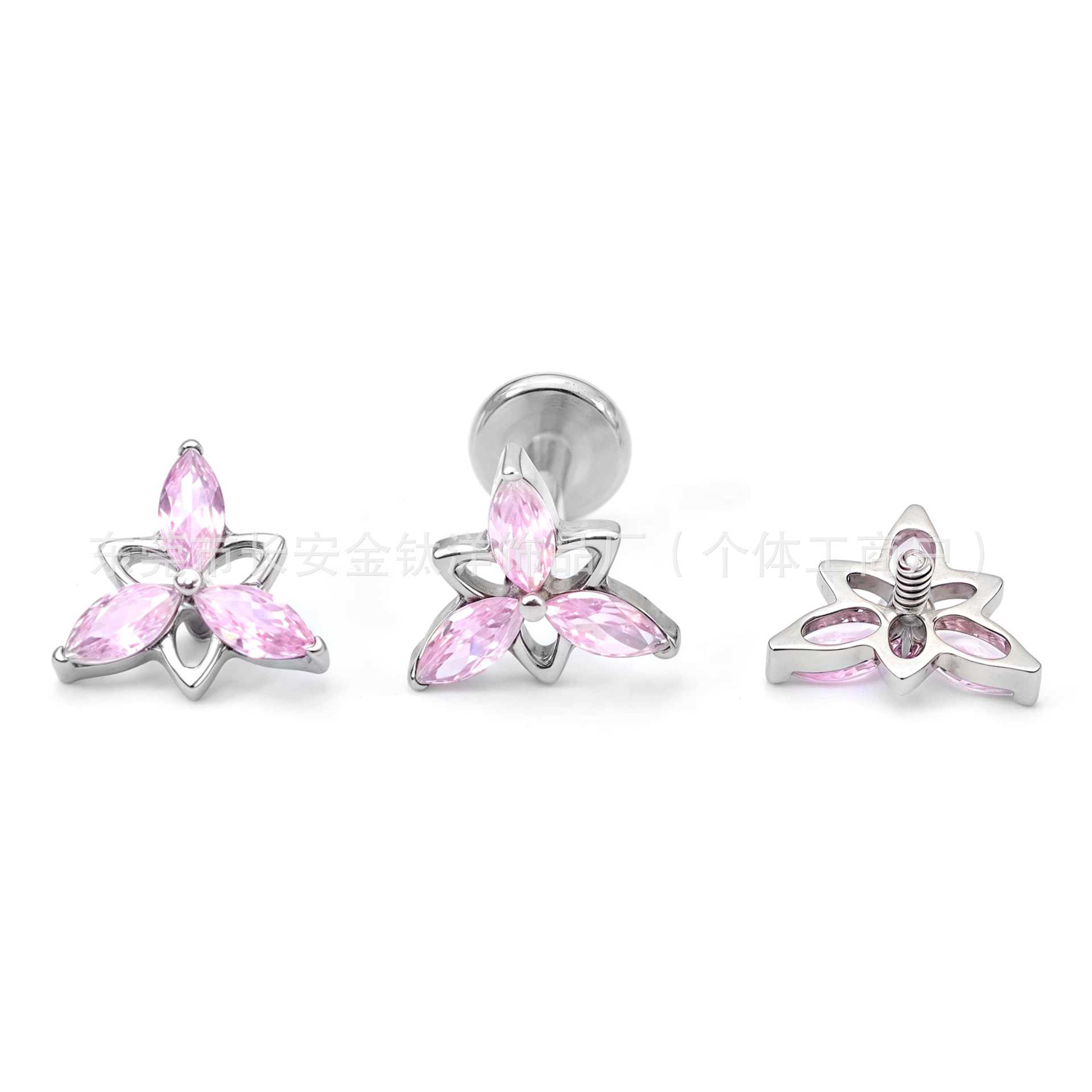 Pointed titanium steel lip stud product view