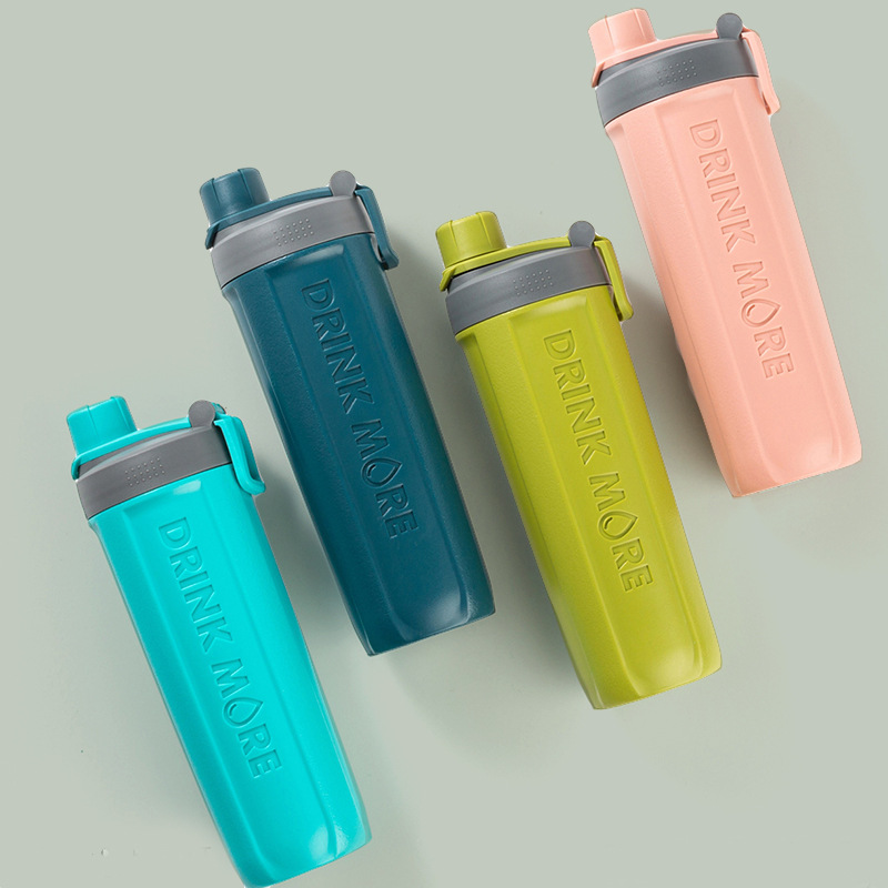 Verano grado alimenticio PP portátil hervidor deportivo portátil taza de bebida directa portátil 550 / 600ml / 700ml / 800ml