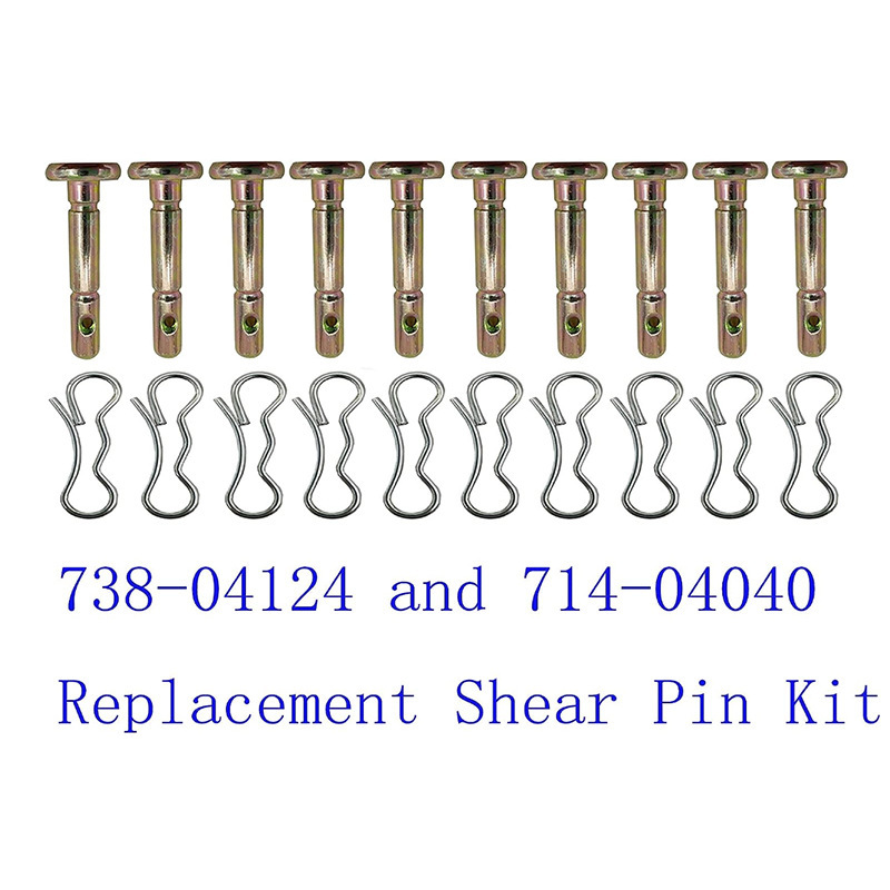 Accesorios de sierra de cadena de cortacésped 738-04124a y 714-04040 pasador de cizalla y pasador de chaveta