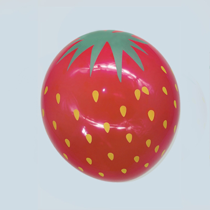 Verano nuevo 12 pulgadas flor de sandía globos de fresa globo de látex fruta modelado de impresión de cinco lados decoración