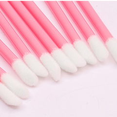 一次性植絨唇刷 50隻睫毛清潔慕斯刷 口紅遮瑕修妝刷嫁接睫毛工具