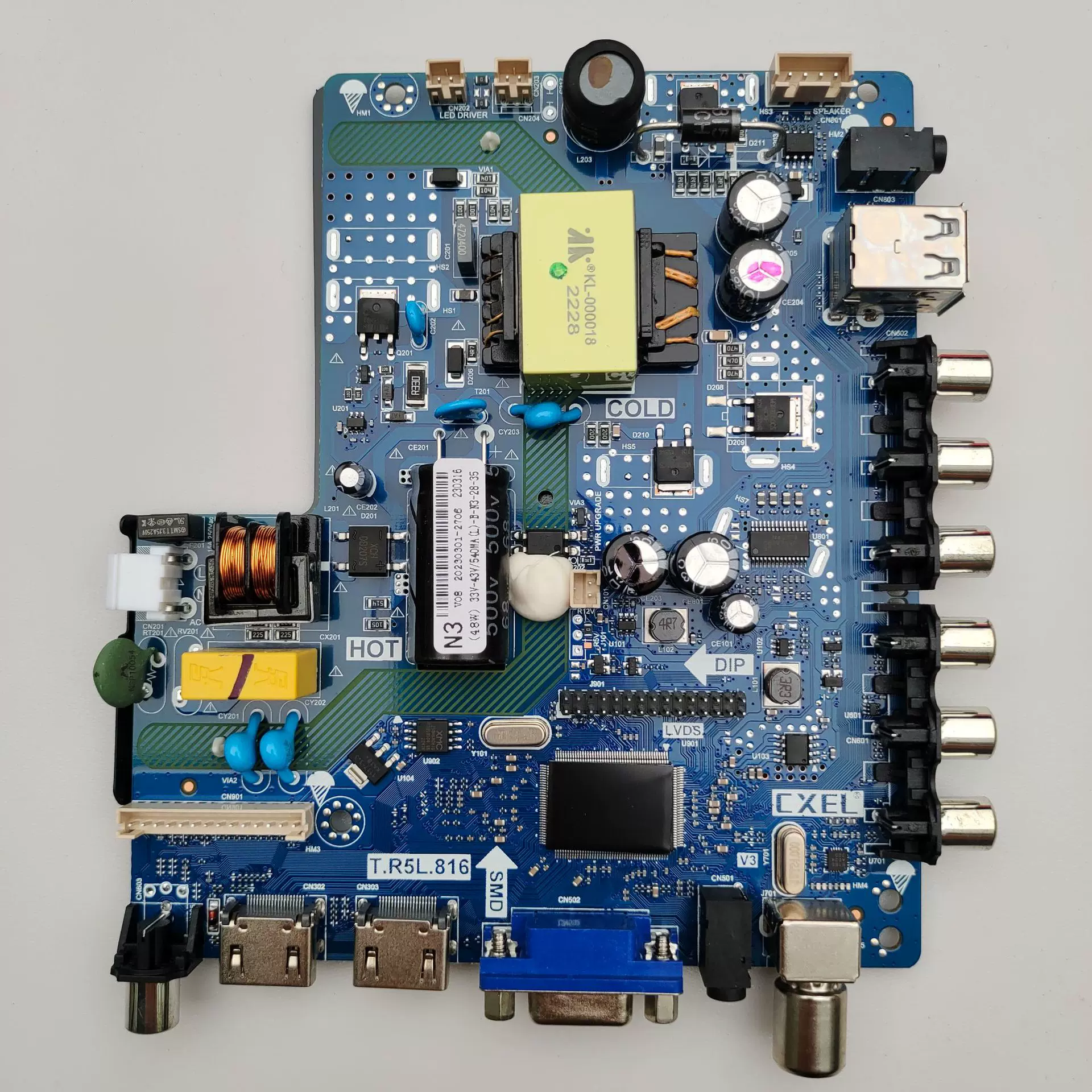 全新液晶电视机主板T.R5L.816 DVB-T DVB-T2 DVB-C遥控器切换程序