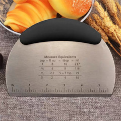 Stainless steel non-slip cutting surface home-use with scale dough cutting strips knife for nougat, snowflake candy, cutting knife baking tools