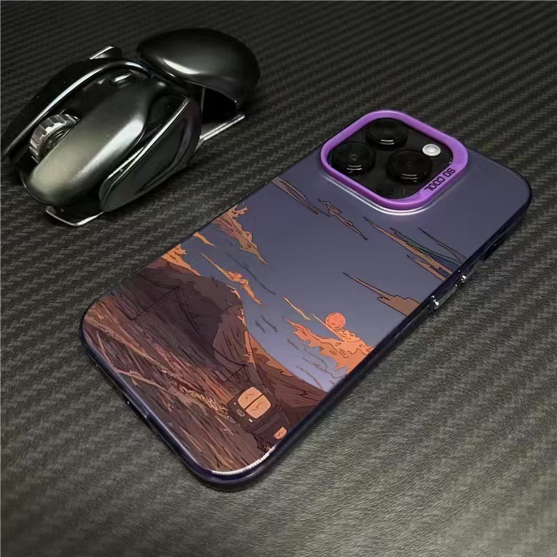 Nueva puesta de sol para iPhone 16 funda para teléfono móvil Apple 15promax/14 anti-caída 13pro12 Europa y América 11xr