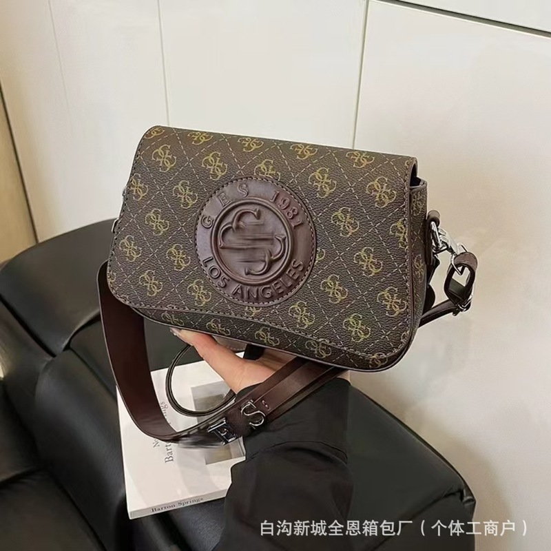 欧美爆款小众高级感女包潮25新款跨境外贸百搭印花复古单肩斜挎包|undefined