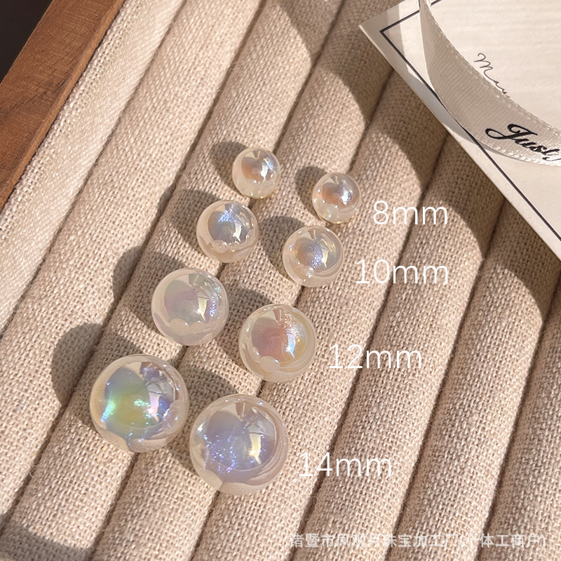 S  바늘 꿈꾸는 듯한 다채로운 틈새 인어 컬러 진주 귀걸이 여성을 위한 고급 간단하고 다재다능한 귀걸이