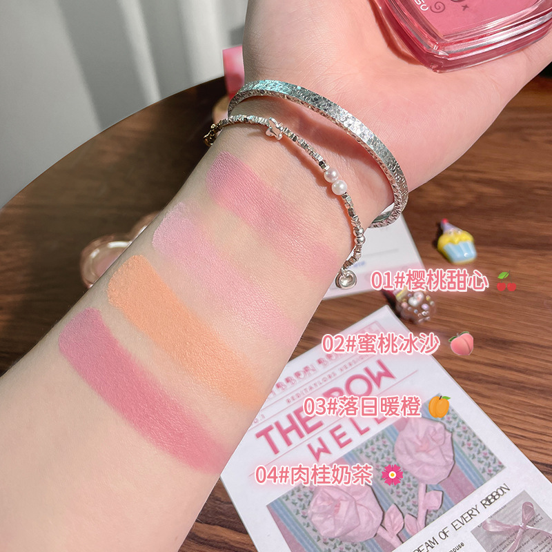 Armosu Love Vitality Blush Multicolor mate Brillante y color para principiantes, fácil de colorear, crema de rubor, puré, un plato multiusos