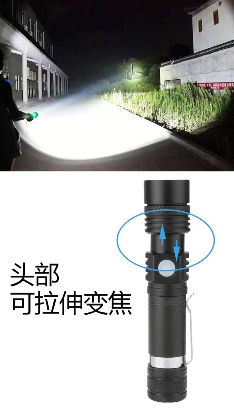 Cross-Border Strong Light Ultra-Bright Flashlight Outdoor Rechargeable Long-Range Small Mini Portable Led Work Light Home T6
