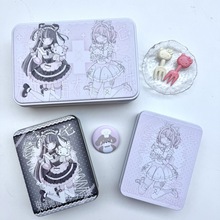 原创属性ins铁盒可爱杂物高颜值小卡桌面收纳日系古早收纳盒大号