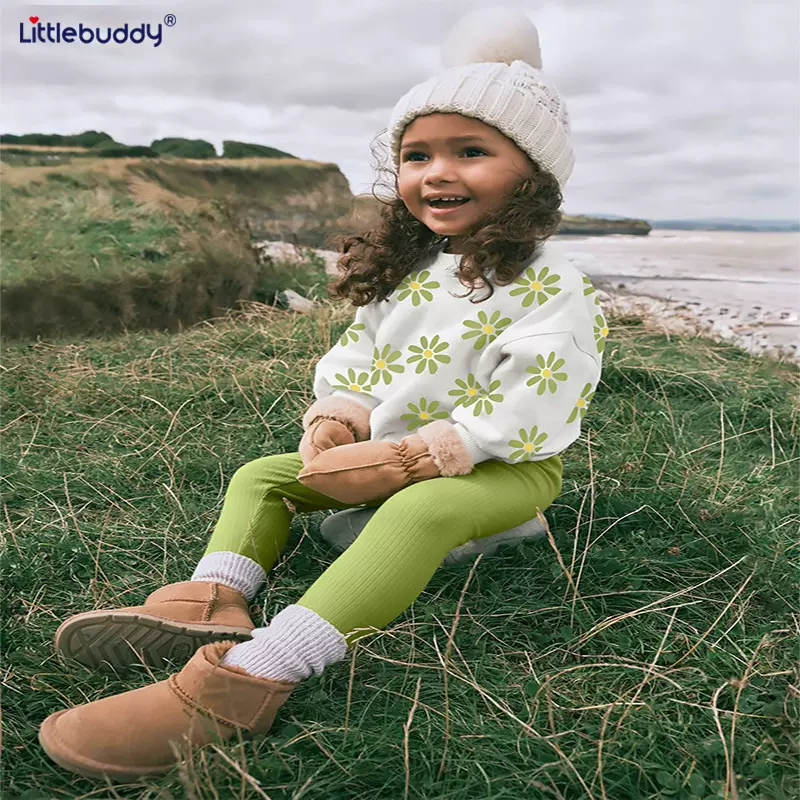 Little buddy欧美秋季女童卫衣套装新款儿童潮流童装长袖儿童套装