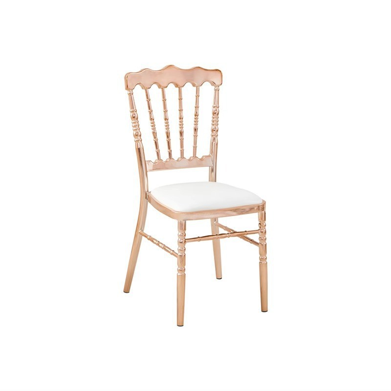 Silla de hierro forjado de bambú Silla de castillo antiguo Silla de Napoleón Hotel Restaurante Hotel Silla de banquete Actividades al aire libre Boda