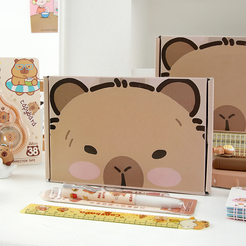 Cute Cape Stationery Set Bolígrafo de góner Libro pequeño Regalo del Día del Niño Caja de regalo Papelería de aprendizaje para estudiantes