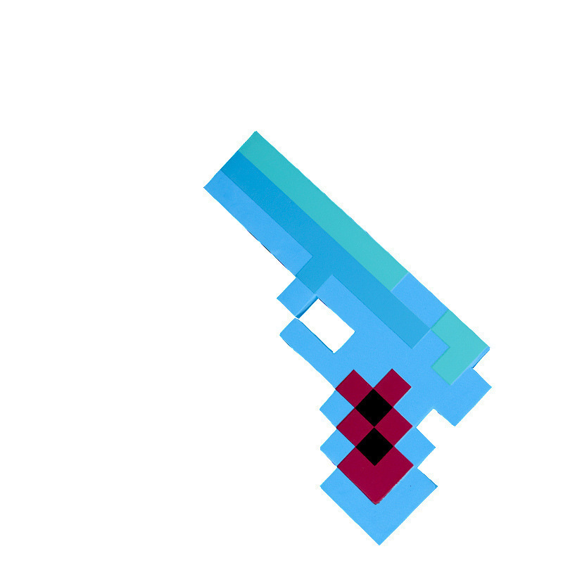 Minecraft 周辺機器泡おもちゃ剣原稿ゲームレンガ石剣武器ピクセルモデル|undefined