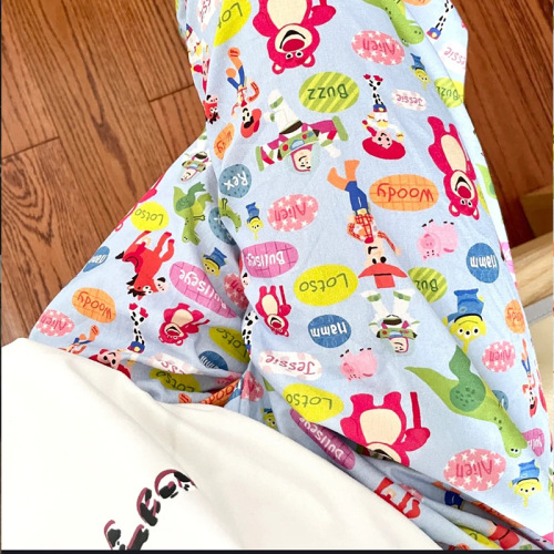 Walking pants! Cartoon bear spring and autumn pajamas, women's loose summer trousers, home casual pants