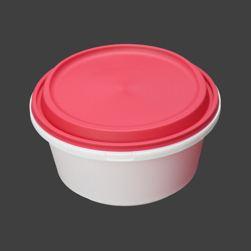 Tazón de embalaje para llevar desechable redondo imprimible engrosado plástico a prueba de fugas sopa en polvo sopa tazón picante caja de arroz caliente