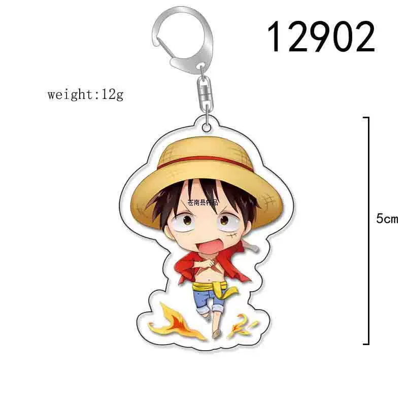Аниме брелок One Piece Ackle перилатеральный, Луффи Саурон прозрачный кулон, двусторонний DIY