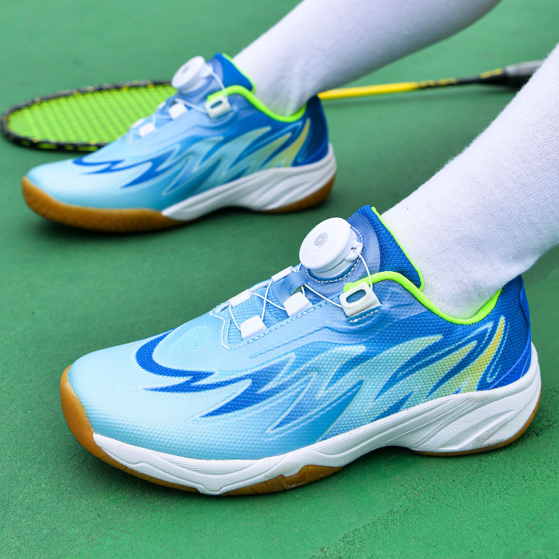 Hydrogen Cloud Children's Badminton Shoes Men's 2025 New Rotating Buckle Sports Tennis Volleyball Shoes Women