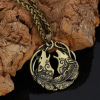 Speed Store Explosion Double Wolf Pendant Nordic Mythical Northern Illustration Viking Faculty Odin Celtic Wolf Head necklace