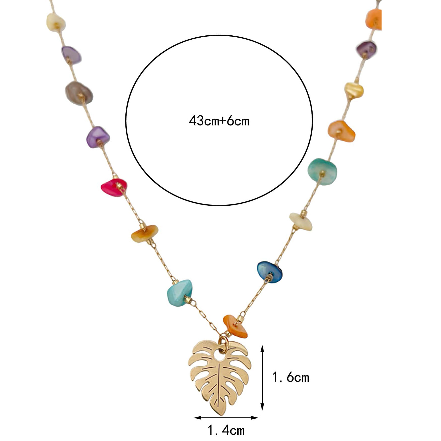 Fashion Leaves Stainless Steel Plating Pendant Necklace 1 Piece