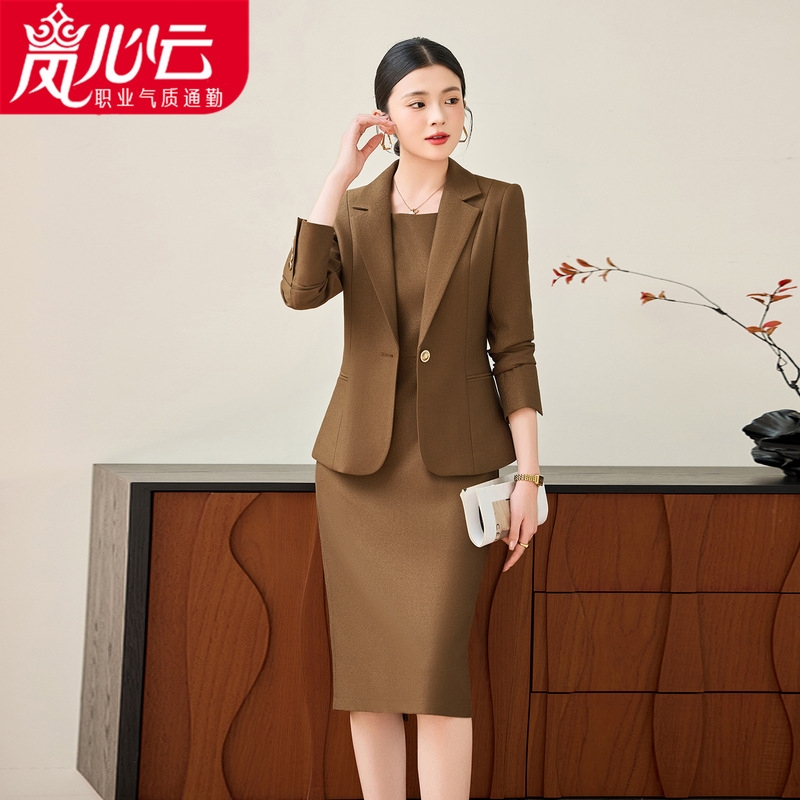 Suit Dress Women's Complete Set Spring & Fall 2025 New Elegant Work Clothes Commuter Formal Suit Suit Skirt