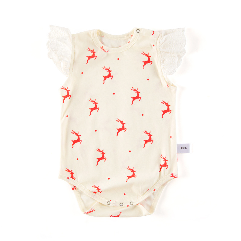 INS de estilo europeo y americano infantil de manga corta mono funda nueva niña verano triángulo mameluco