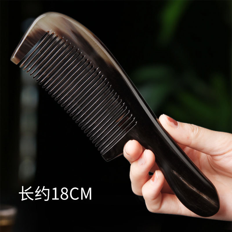 女性のヘアケア用ナチュラルホワイトヤクホーンコーム、家庭用頭皮マッサージコーム、ナチュラルホーンコーム|undefined
