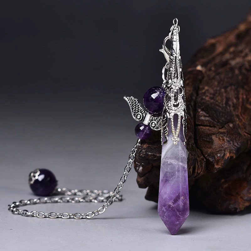 Hexagonal organic crystal pendant, accessory, Birthday gift