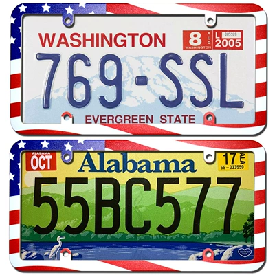 License plate holder/license plate holder Holder, Star and Stripe License