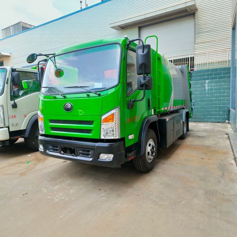 Electric-powered, compression-type garbage trucks with a sealed compression system for separate collection of wastewater, and new energy-powered sanitation garbage collection vehicles