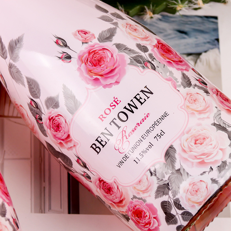 原产国法国进口红酒 批发11.5°女士酒水甜汽泡酒桃红葡萄酒代发