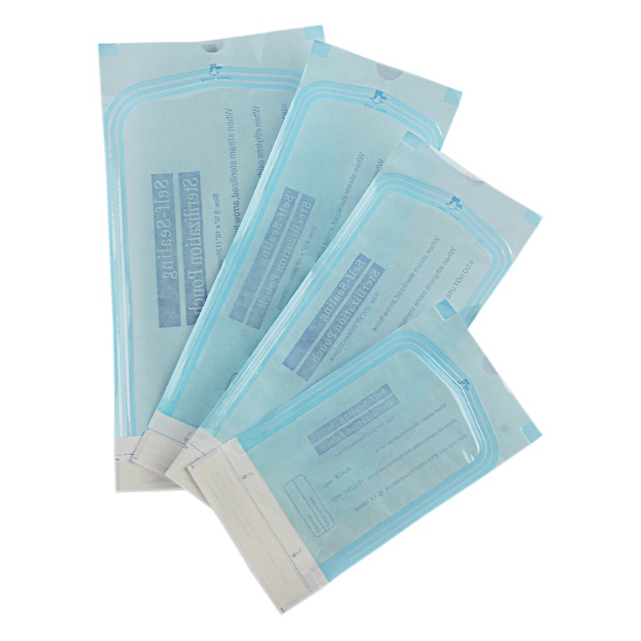 Desechable de uñas bolsa de desinfección auto-Sellado bolsa de embalaje bolsa de almacenamiento kit piel muerta tijeras pinzas cepillo de polvo bolsa de sellado