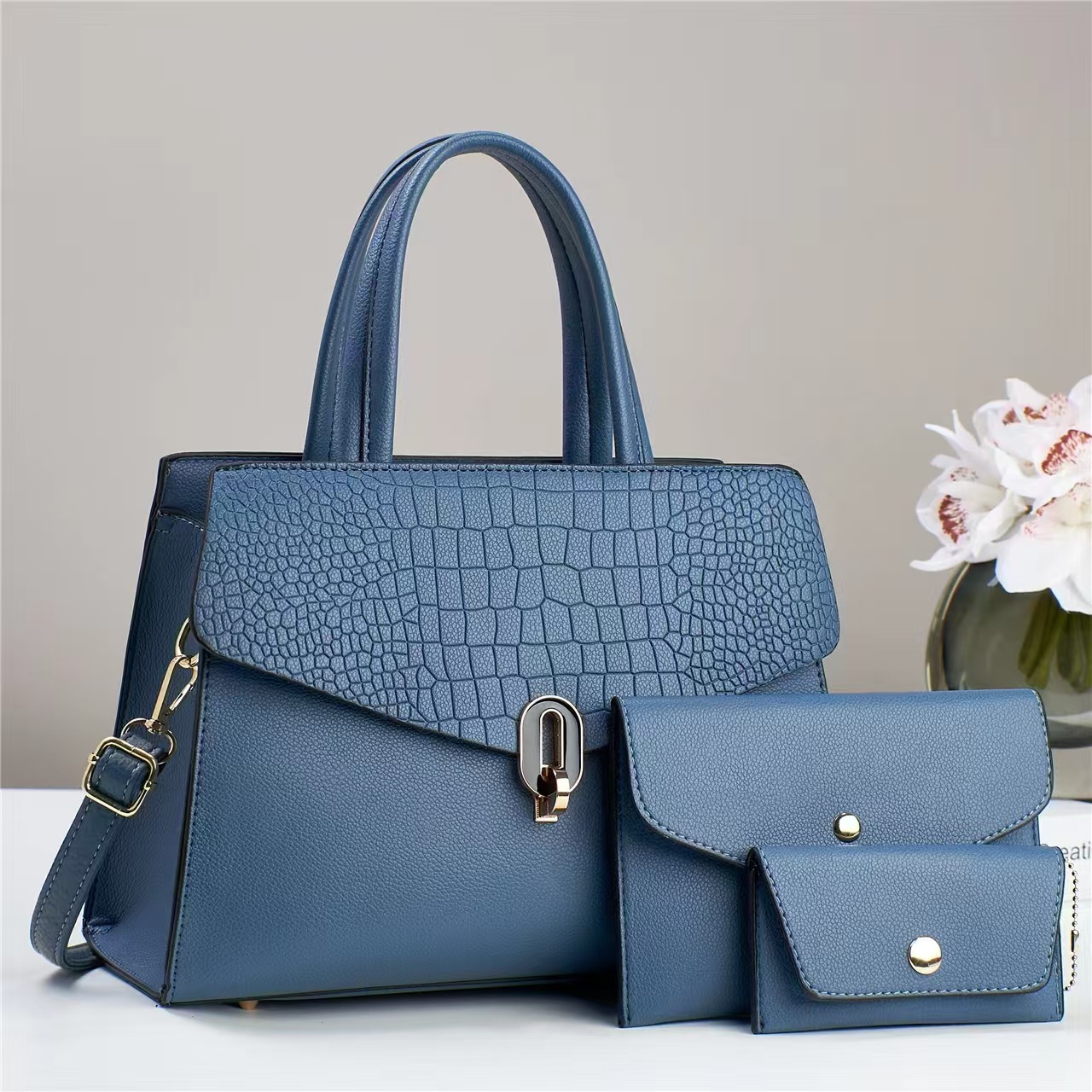 Taizhou bolsos de mujer atmósfera textura bolsos de tres piezas bolsos de mujer bolsos de mano bolsos de hombro
