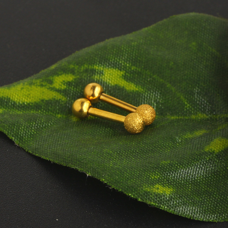 Korean Style 16G Stainless Steel Star Frosted Ear Stud Earring Fashion Jewelry for Cartilage Piercing detail image 8
