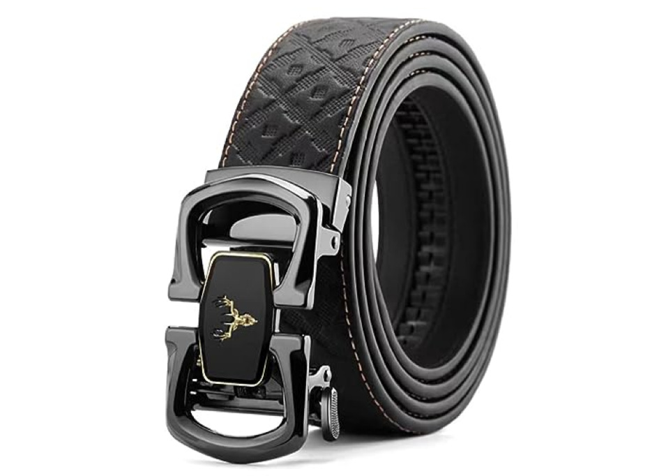 Cinturón de cuero genuino para hombre, informal, de negocios, impreso, popular, resistente a los arañazos y al desgaste, hebilla de cinturón, fabricante transfronterizo, venta directa al por mayor