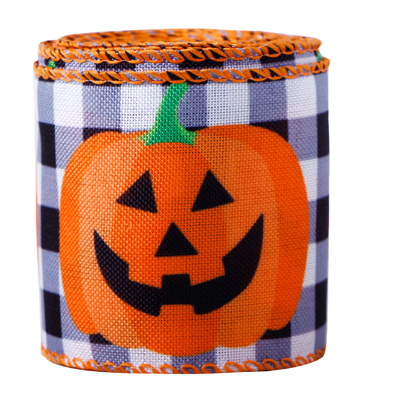 【厂家直销】美丝达ribbon手工diy感恩节装饰配件6.3cm铁丝边织带|ru