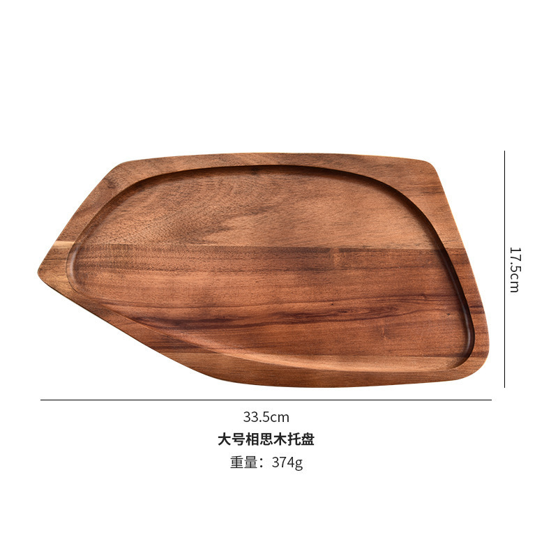 Paleta de madera japonesa Acacia rectangular bandeja de madera casera taza de mesa plato de café plato de pan plato de té