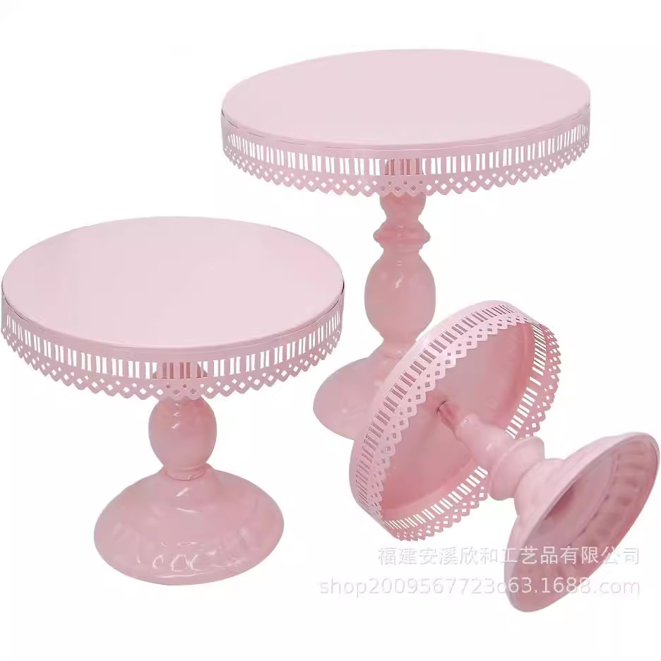 Fijación de pastel de hierro forjado de oro / bandeja de pastel / bandeja de frutas / bandeja de bodas West Point