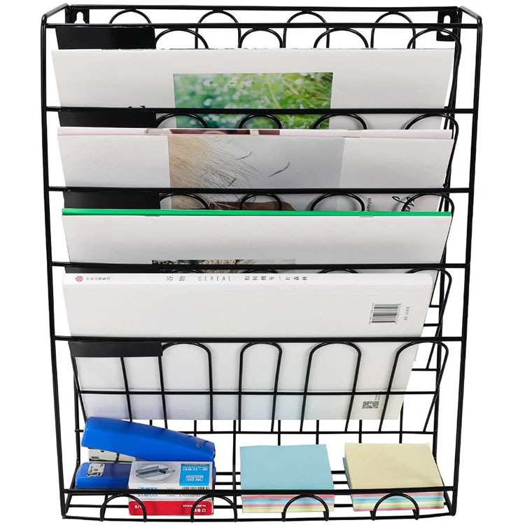 欧式简约多层书架桌面书刊杂志收纳架创意收纳置物架铁艺文件夹架