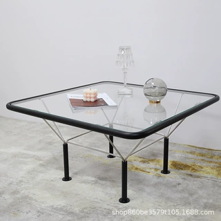 造心家具|中世纪博主摩登简约客厅coffee table办公室玻璃茶几新