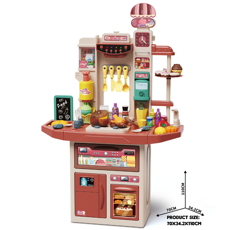 Niños de comercio exterior 110cm simulación spray cocina Mesa vajilla supermercado compras cajero juego combinación casa Juguetes