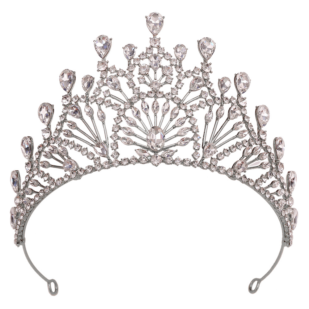 400g Weight Crown Hair Accessories Type Rhinestones Inlay Material 1 Piece Quantity Wedding, Birthday, Festival Occasion Alloy Material Crown, Knot Pattern All Seasons Season Women's Gender Plating Design Retro, Bridal, Shiny Style Gold Color Retro Bridal Shiny Women's Crown Knot Alloy Plating Rhinestones Crown 18