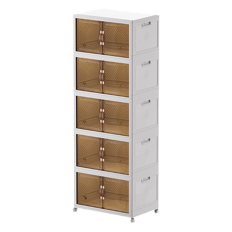 Gabinete de almacenamiento sin instalación gabinete de almacenamiento hogar bebé niños organización ropa juguete armario plástico snack gabinete