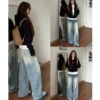 With zipper, black, short, autumn, thin