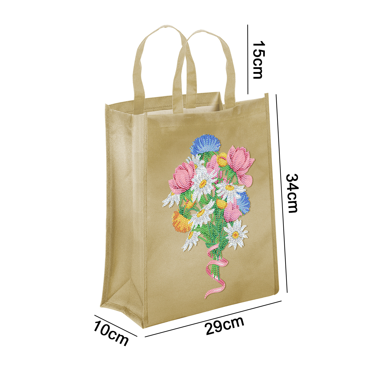 Diamante pintura perimetral DIY pintura caliente bolsa de protección del medio ambiente puntuación de perforación manual bordado cruzado Oxford tela bolsa de mano distribuible