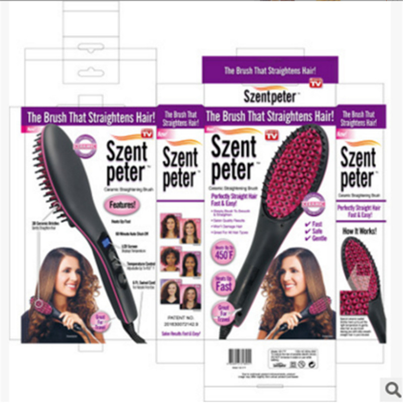 Plokštės sklandus tiesinimas, tiesiog elektrinis tiesių plaukų reguliuojamas šilumos šukos_voghion.com