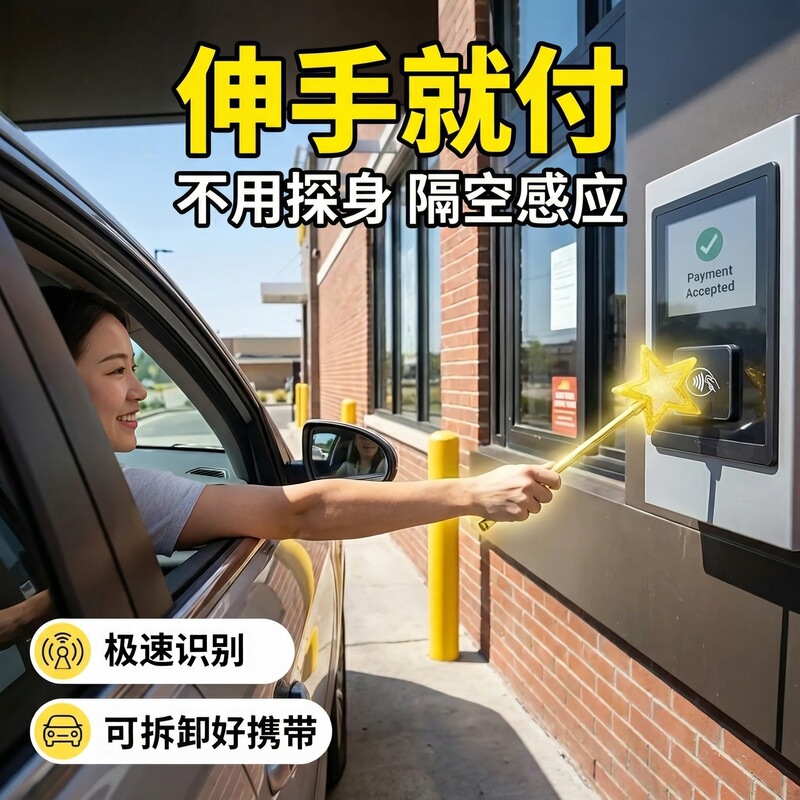 Cross-Border Hot-Selling Product 3D Printed Wand Tap to Pay Starlight Magic Wand Contactless Payment Card Holder