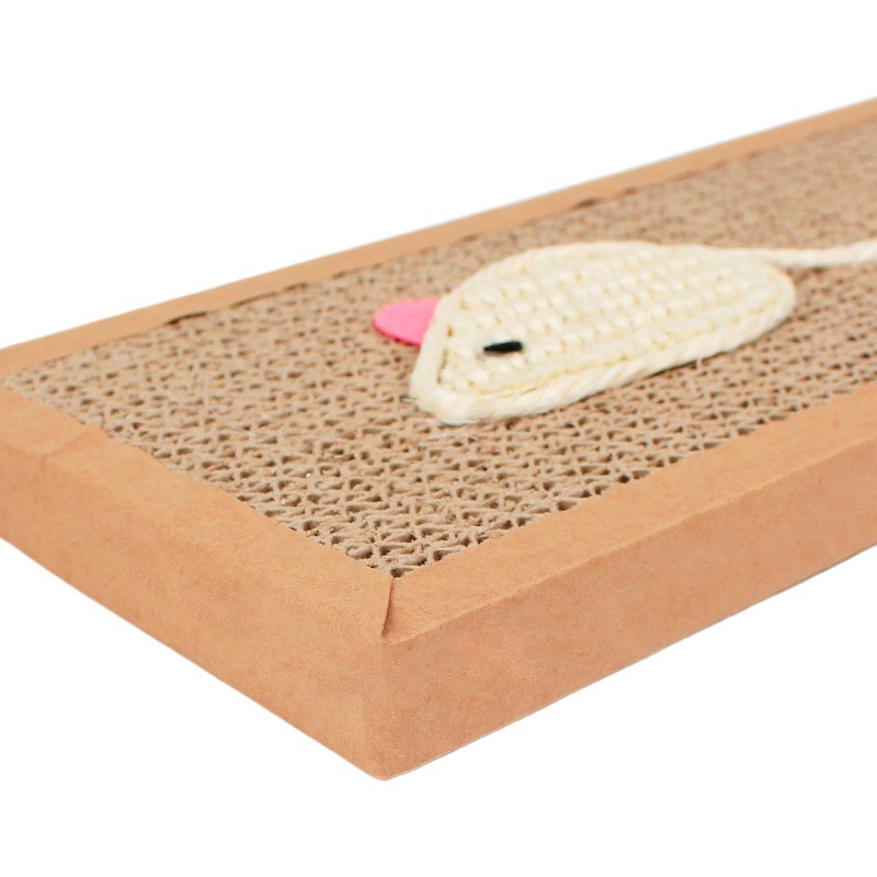 Taobao de cuero de cebo de isal de papel corrugado plana tablero del rasguño del gato ratón de la garra de pulido tablero del rasguño del gato corrugado al por mayor